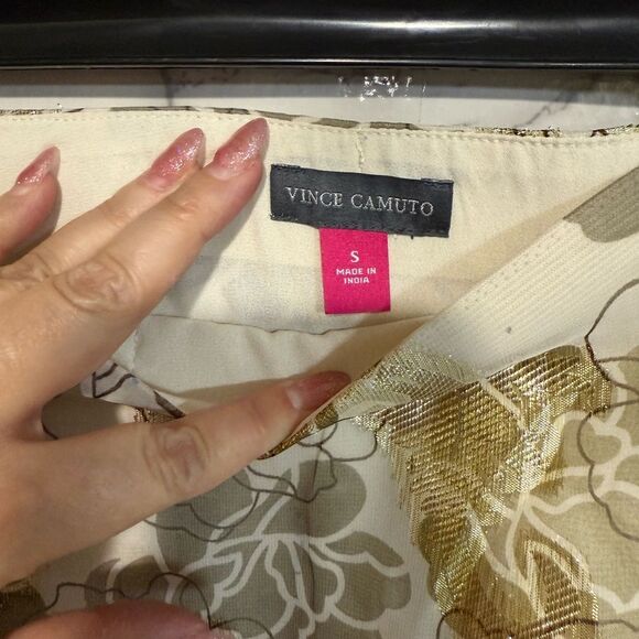 NEW Vince Camuto Metallic Floral-Print Midi Skirt Floral Maxi Skirt Size S - Picture 6 of 10